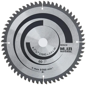 להב Multi Material לעץ ואלומיניום "7.25 (184 מ"מ) - 60 שיניים Bosch 2608642193