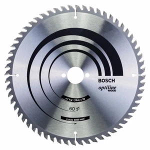 להב Optiline Wood לעץ "7.25 (184 מ"מ) - 60 שיניים Bosch 2608640854