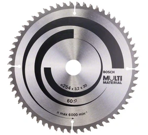 להב Multi Material לעץ ואלומיניום "10 (254 מ"מ) - 60 שיניים Bosch 2608642200