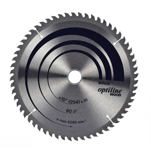 להב Optiline Wood לעץ "10 (254 מ"מ) - 60 שיניים Bosch 2608640908
