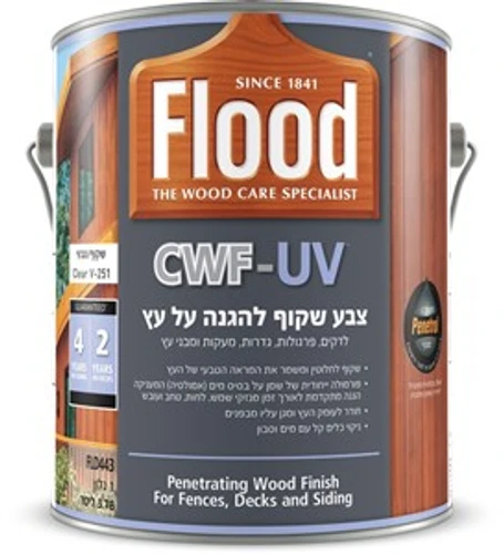 צבע שקוף להגנה על עץ 3.78 ליטר FLOOD CWF UV
