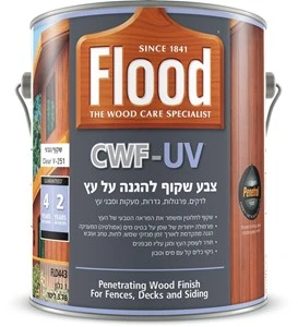 צבע שקוף להגנה על עץ 3.78 ליטר FLOOD CWF UV