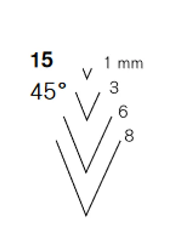 מפסלת ישרה בצורת V - דגם 15/1 Pfeil 
