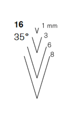 מפסלת ישרה בצורת V - דגם  Pfeil 16/3
