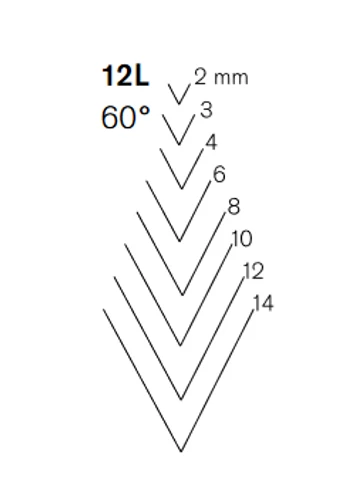 מפסלת ארוכה מכופפת V - דגם  Pfeil 12L/2