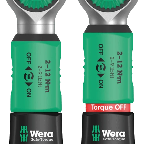 מפתח מומנט Safe Torque דרייב ''1/4 2-12 NM + סט 8 בוקסות ומאריך בנרתיק מהודר דגם 0507830001 Wera 