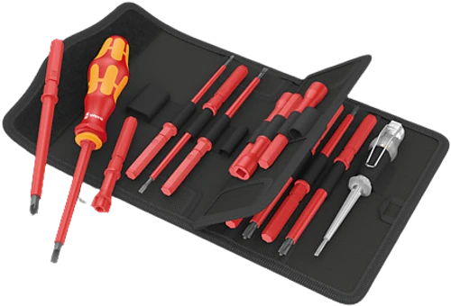 סט מברגי חשמל מתחלפים - דגם 05003471001, Wera Kraftform Kompakt VDE 18 Universal 1