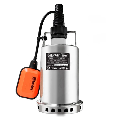 משאבה טבולה גוף נירוסטה למים נקיים Hunter 101500-003 550W  