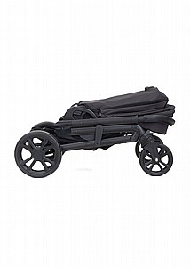 עגלה משולבת כולל אמבטיה+ טיולון+ סלקל דגם Chrome-Shale- שחור