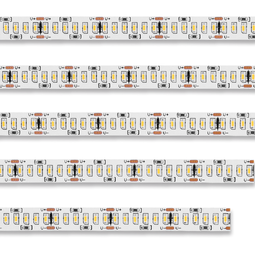חבל 240 לדים (נמכר באריזה סגורה של 5 מטר בלבד) לבן חם 20W 12V לפרופיל אלומיניום