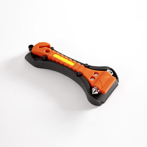 פטיש לשבירת חלון וחיתוך חגורת בטיחות בעת חירום