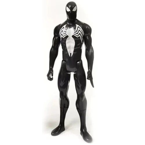 דמות פעולה של ספיידרמן שחור עם ידיים ורגליים זזות