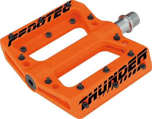 זוג פדלים פדוטק כתום - PEDOTEC THUNFER BMX PEDALS