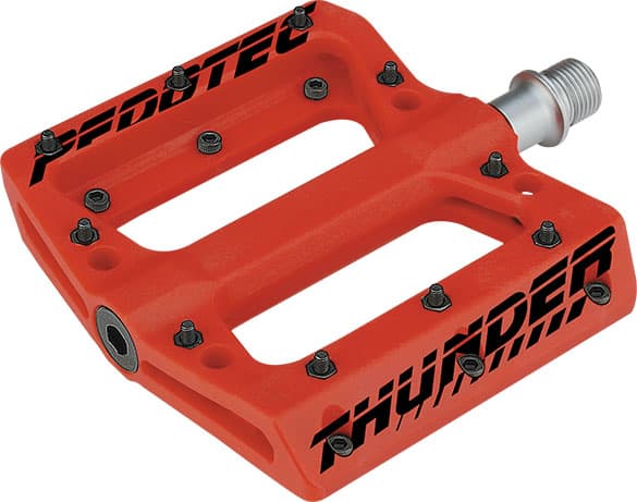 זוג פדלים פדוטק אדום - PEDOTEC THUNFER BMX PEDALS