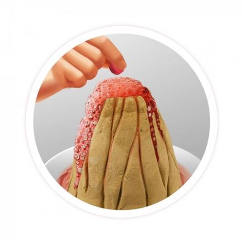 ערכת מיני הר געש מתפרץ וחפירת 5 סוגי סלעים געשיים