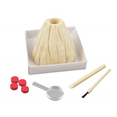 ערכת מיני הר געש מתפרץ וחפירת 5 סוגי סלעים געשיים