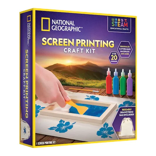 ערכת יצירה לילדים: יסודות ההדפסה על בד עם 20 עיצובים מוכנים לשימוש