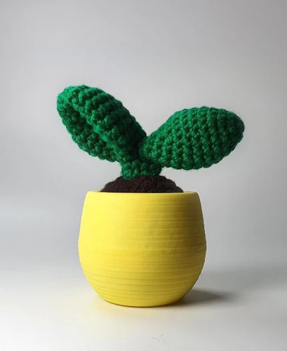 עציץ צבעי הקשת לסריגה עצמית Crochet Cacti Rainbow