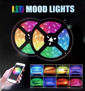 תאורת סרט לדים  5 מטר RGB+שלט  סקל