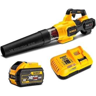 מפוח ציר נטען 54V ללא פחמים + סוללה 6.0AH דגם DeWalt 
