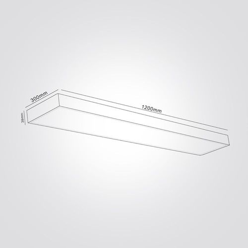 פאנל לד צמוד תקרה 64W לבן 30X120 אור לבן 6000K