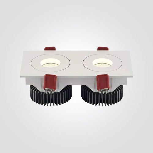שקוע תקרה מיקה זוגי לד מלבני 2X8W 4000K לבן