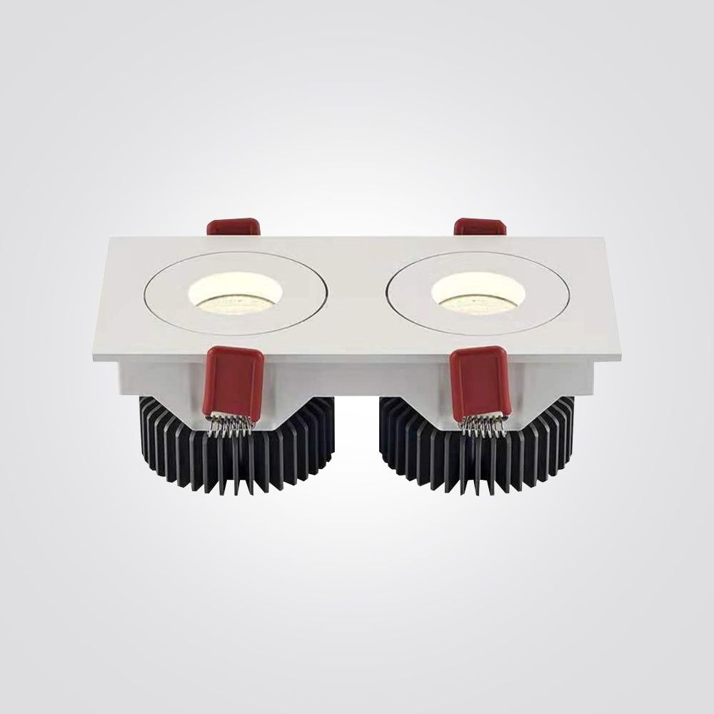 שקוע תקרה מיקה זוגי לד מלבני 2X8W 4000K לבן