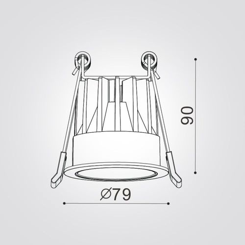 שקוע מקסים לד 12W 3000K שחור