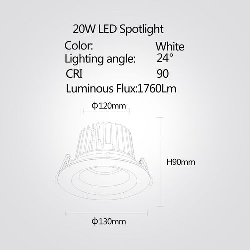 שקוע תקרה לבן סעד לד 20W 4000K