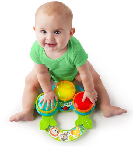 BRIGHT STARTS-מערכת תופים אורקולית ספארי חיות 2 מצבי הפעולה