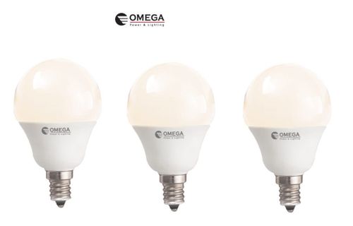 3 יחידות נורות לד כדור  OMEGA E14 7W G45 אור חם