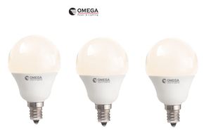 3 יחידות נורות לד כדור OMEGA E14 7W G45 אור חם