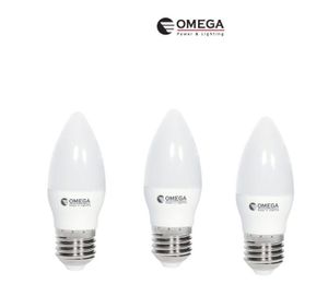 3 יחידות נורות לד נר OMEGA E27 7W אור יום