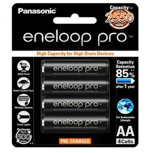 4 סוללות AA נטענות Panasonic eneloop Pro 2550mAh