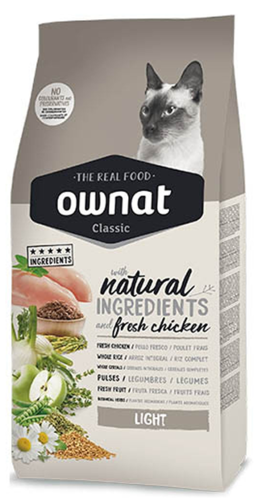 OWNAT אוונט מזון יבש לייט לחתול בוגר  4 ק