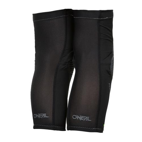 מגני ברכיים אוניל FLOW KNEE GUARD בצבע אפור עם שרוול לייקרה וטכנולוגיית ג'ל IPX, כוללים חור אוורור אחורי לנוחות מקסימלית ברכיבה
