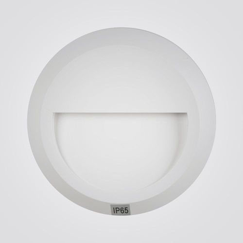 מנורת קיר חומה עגול רפפה 3W CCT IP65 ( לבן )