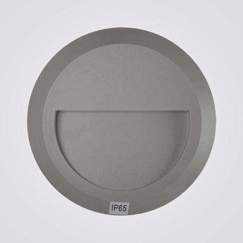 מנורת קיר חומה עגול רפפה 3W CCT IP65 ( אפור )