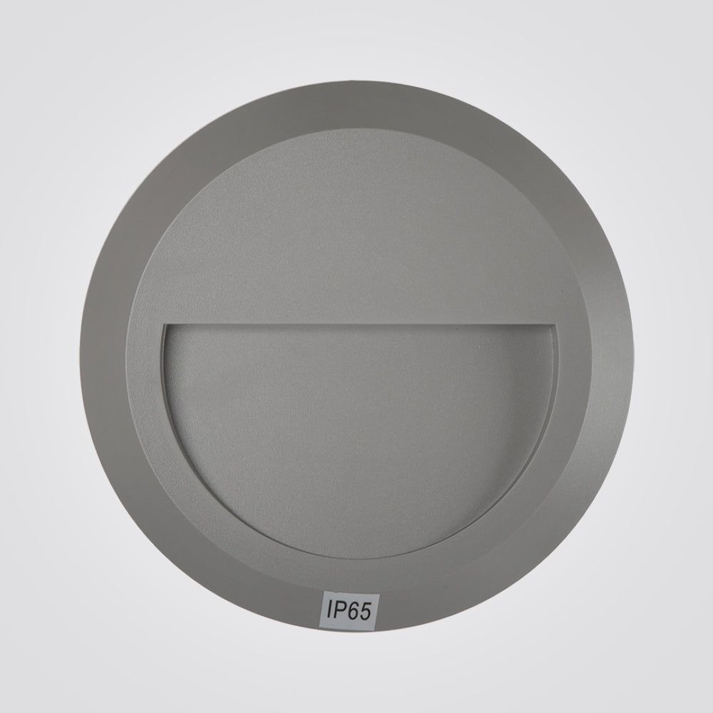 מנורת קיר חומה עגול רפפה 3W CCT IP65 ( אפור )