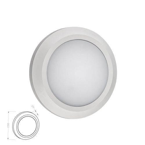 מנורת קיר חומה עגול 3W CCT IP65  ( לבן )