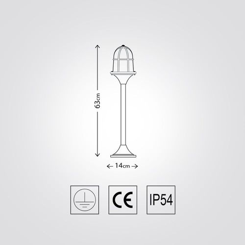 עמוד תאורה גינה חוץ לירז  פליז יצוק  IP54