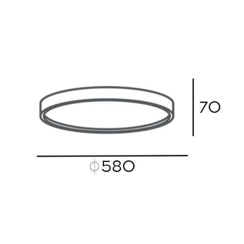  צמוד תקרה גדי לד Φ58 שחור CCT W60