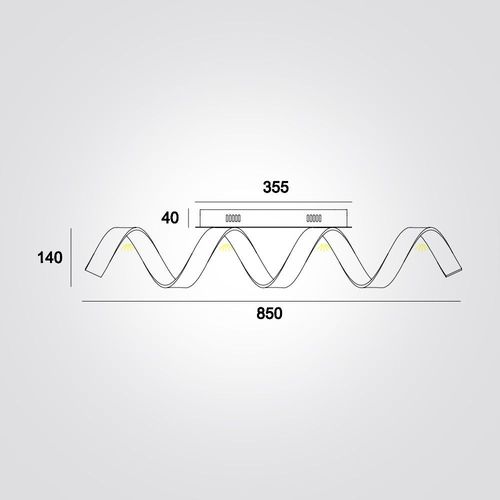 צמוד קיר דוריאן לד 20W שחור+ זהב