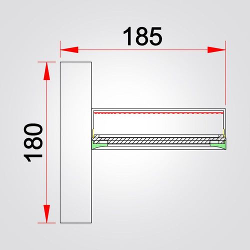 מנורת קיר וקטרה  שחור+ זהב  10W