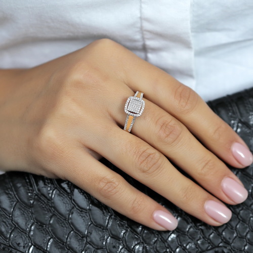 טבעת יהלומים 0.25ct מזהב 14K