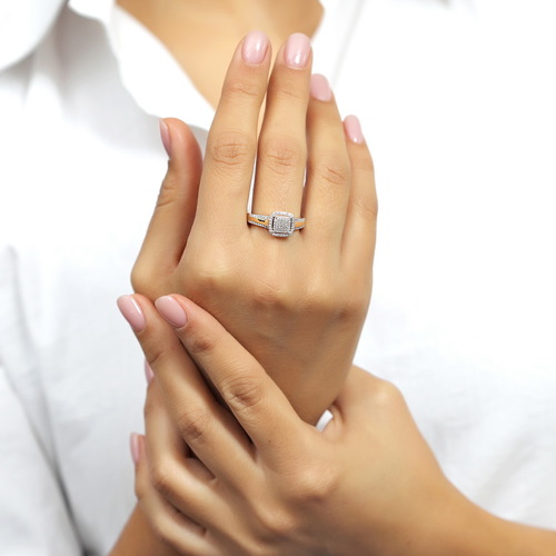טבעת יהלומים 0.25ct מזהב 14K