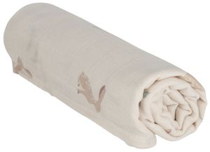 שמיכה גדולה מבד במבוק רך ונעים - ורוד בהיר ארנבים