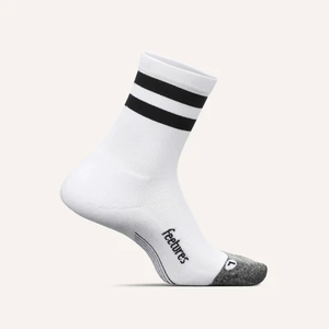גרבי ריצה Feetures Elite Light Cushion Mini Crew White High Top Str