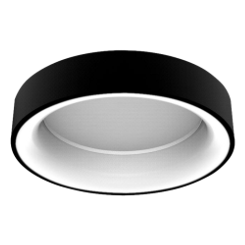 צמוד תקרה עגול גוף שחור אור קר 45W