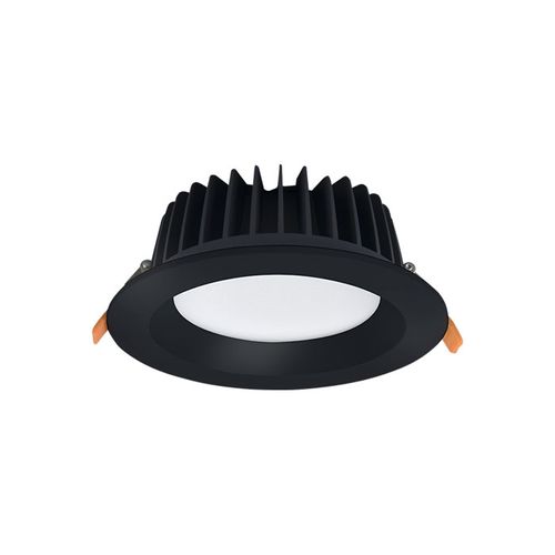 שקוע מקצועי 18W עגול שחור IP44 Ø140 אור חם